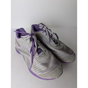 Reebok Easy Tone Gray Purple Women's Athletic Walking Shoe Size 8